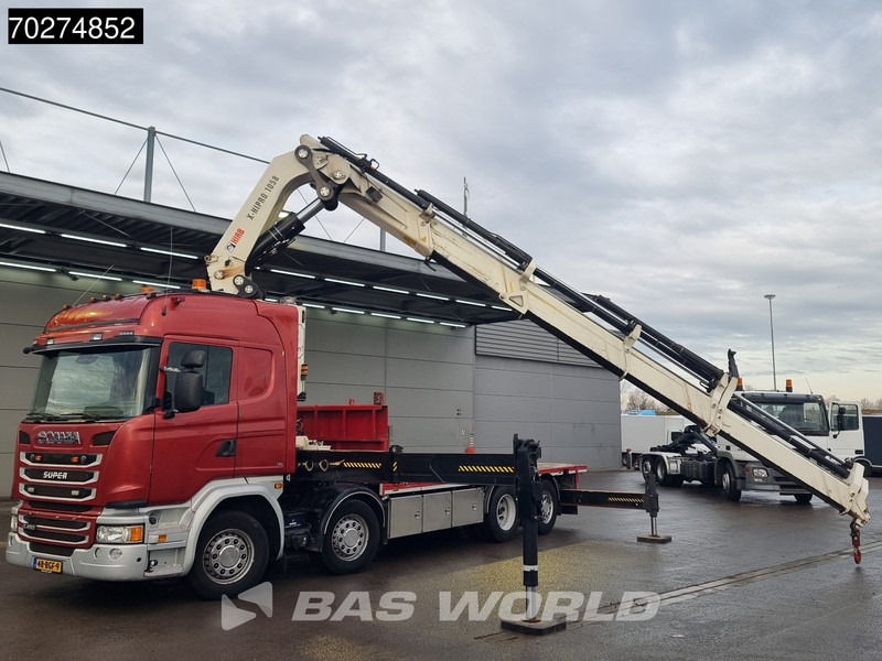 Scania G450 8X2 NL-Truck Hiab X-HIPRO 1058EP-6 Kran Front stab Retarder Euro 6 - Camião de caixa aberta/ Plataforma, Camião grua: foto 5 Scania G450 8X2 NL-Truck Hiab X-HIPRO 1058EP-6 Kran Front stab Retarder Euro 6 - Camião de caixa aberta/ Plataforma, Camião grua: foto 5