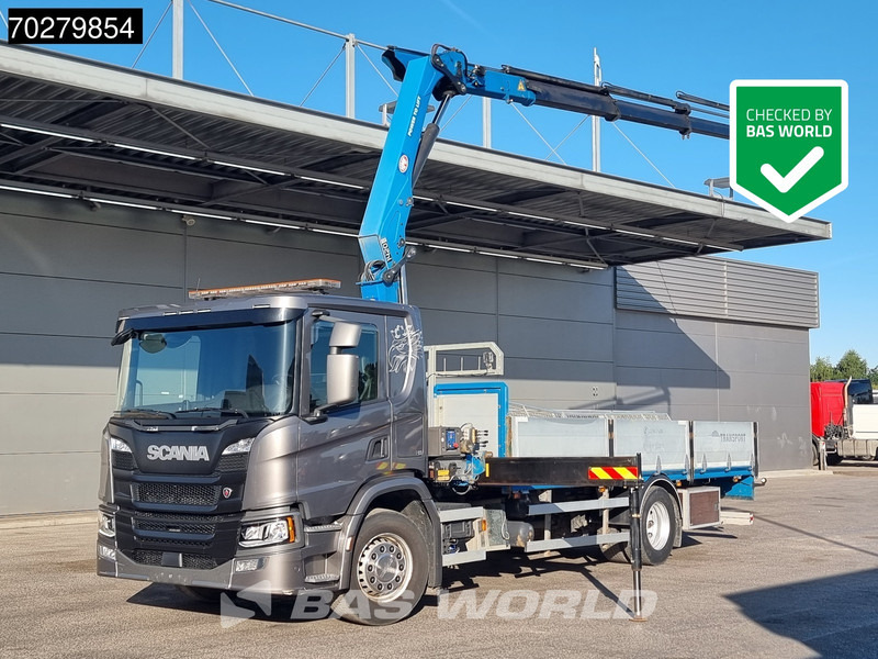 Scania P280 4X2 HMF 1420K-RC Kran Crane Automatic Euro 6 - Camião de caixa aberta/ Plataforma, Camião grua: foto 1 Scania P280 4X2 HMF 1420K-RC Kran Crane Automatic Euro 6 - Camião de caixa aberta/ Plataforma, Camião grua: foto 1