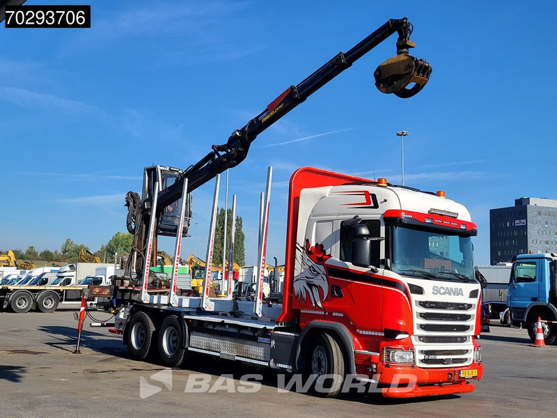Scania R450 R 6X4 NL-Truck Kesla 2110T Crane Kran Holztransport Manual ACC Xenon Euro 6 - Camião de transporte de madeira, Camião grua: foto 3 Scania R450 R 6X4 NL-Truck Kesla 2110T Crane Kran Holztransport Manual ACC Xenon Euro 6 - Camião de transporte de madeira, Camião grua: foto 3