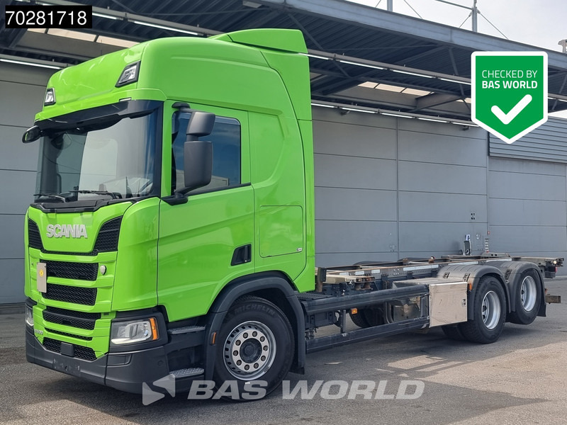 Scania R500 6X2 Retarder Liftachse full air ACC Euro 6 - Camião transportador de contêineres/ Caixa móvel: foto 1 Scania R500 6X2 Retarder Liftachse full air ACC Euro 6 - Camião transportador de contêineres/ Caixa móvel: foto 1