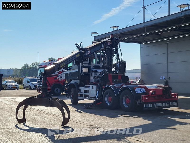 Scania R580 6X4 Holz Kran Diebolt D28 Full-Steel - Camião de transporte de madeira, Camião grua: foto 5 Scania R580 6X4 Holz Kran Diebolt D28 Full-Steel - Camião de transporte de madeira, Camião grua: foto 5
