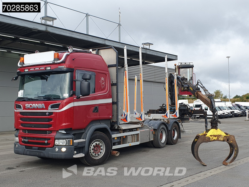 Scania R730 R 6X4 HIAB F108S 79 Crane Retarder Xenon BigAxle Loglift Automatic ACC Euro 6 - Camião de transporte de madeira, Camião grua: foto 5 Scania R730 R 6X4 HIAB F108S 79 Crane Retarder Xenon BigAxle Loglift Automatic ACC Euro 6 - Camião de transporte de madeira, Camião grua: foto 5