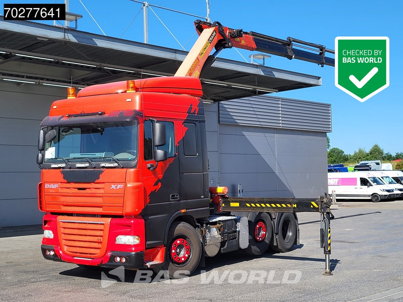 Tractor DAF XF 410 XF 6X2 Hydraulik Lift+Lenkachse Kran Palfinger PK20002 Euro 5: foto 1