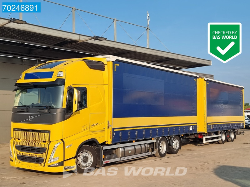 Camião de lona Volvo FH 460 6X2 LNG combi ACC Navi Standklima Liftachse LED EURO 6: foto 1