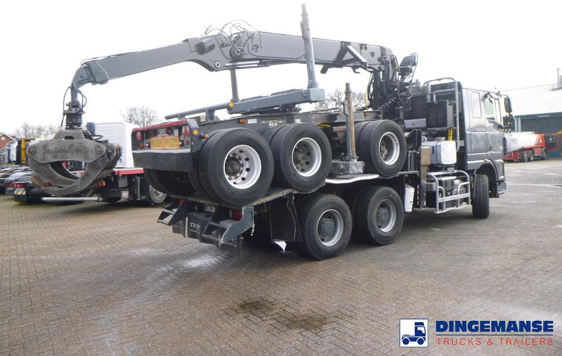 DAF XF 105.510 6x4 + Loglift F281S83 crane / timber truck + dolly - Camião de transporte de madeira, Camião grua: foto 4 DAF XF 105.510 6x4 + Loglift F281S83 crane / timber truck + dolly - Camião de transporte de madeira, Camião grua: foto 4