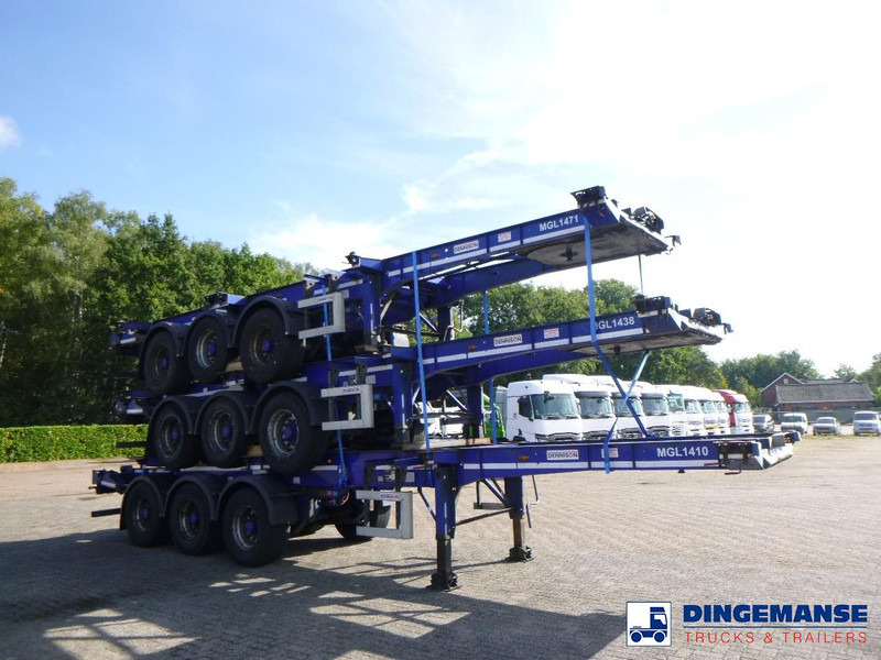 Dennison Stack - 3 x container trailer 20-30-40-45 ft - Semi-reboque transportador de contêineres/ Caixa móvel: foto 2 Dennison Stack - 3 x container trailer 20-30-40-45 ft - Semi-reboque transportador de contêineres/ Caixa móvel: foto 2