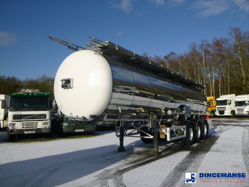 Feldbinder Chemical tank inox L4BH 30 m3 / 1 comp + pump - Semirreboque tanque: foto 1 Feldbinder Chemical tank inox L4BH 30 m3 / 1 comp + pump - Semirreboque tanque: foto 1