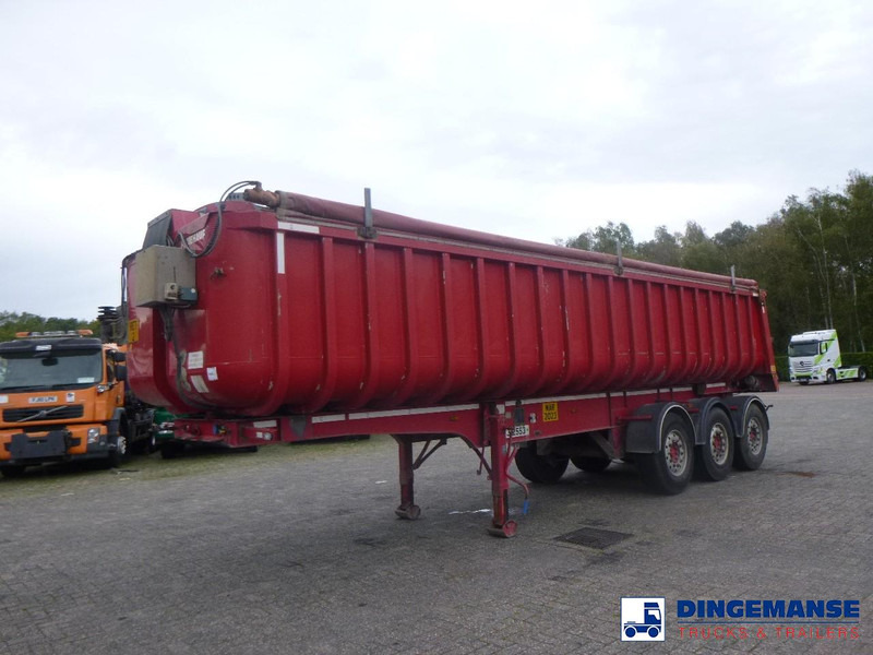 Fruehauf Tipper trailer alu 34.6 m3 + tarpaulin - Semi-reboque basculante: foto 1 Fruehauf Tipper trailer alu 34.6 m3 + tarpaulin - Semi-reboque basculante: foto 1