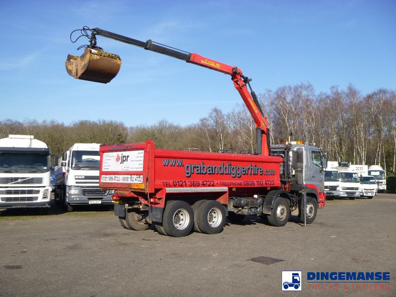 Hino FY1EUKA 8x4 tipper RHD + Palfinger E120L + grapple - Camião grua: foto 3 Hino FY1EUKA 8x4 tipper RHD + Palfinger E120L + grapple - Camião grua: foto 3