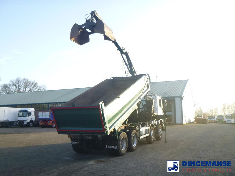 Iveco AD340T36 8x4 RHD tipper + HMF 1244 Z1 - Camião grua: foto 3 Iveco AD340T36 8x4 RHD tipper + HMF 1244 Z1 - Camião grua: foto 3