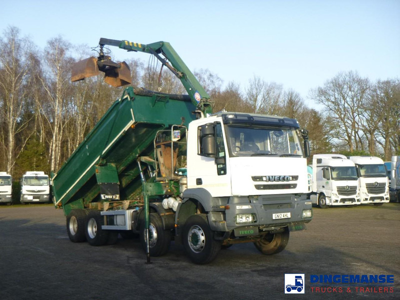 Iveco AD340T36 8x4 RHD tipper + HMF 1244 Z1 - Camião grua: foto 2 Iveco AD340T36 8x4 RHD tipper + HMF 1244 Z1 - Camião grua: foto 2