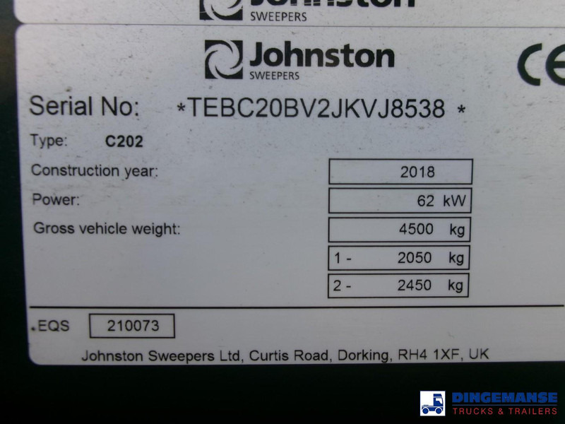 Varredora urbana Johnston C202 compact street sweeper: foto 14 Varredora urbana Johnston C202 compact street sweeper: foto 14