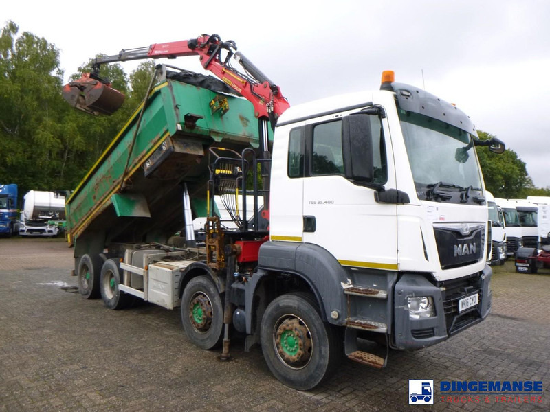 MAN TGS 35.400 8X4 RHD tipper + Palfinger Epsilon M125L - Camião grua: foto 2 MAN TGS 35.400 8X4 RHD tipper + Palfinger Epsilon M125L - Camião grua: foto 2