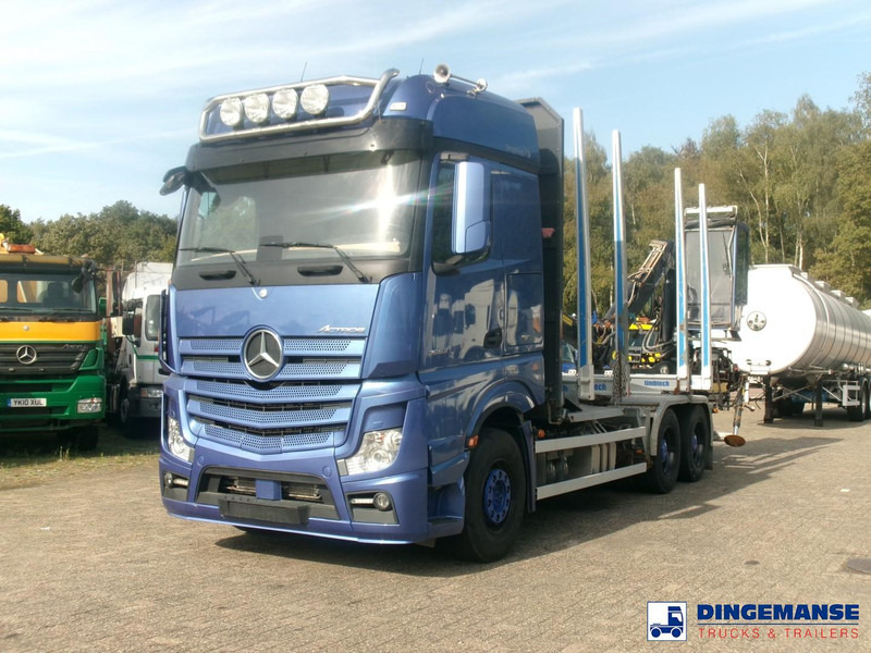 Mercedes-Benz Actros 2663 6x4 Euro 6 loglift F96 crane timber truck - Camião de transporte de madeira, Camião grua: foto 1 Mercedes-Benz Actros 2663 6x4 Euro 6 loglift F96 crane timber truck - Camião de transporte de madeira, Camião grua: foto 1