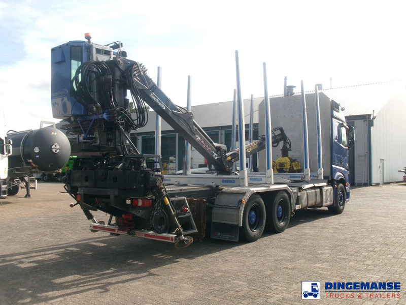 Mercedes-Benz Actros 2663 6x4 Euro 6 loglift F96 crane timber truck - Camião de transporte de madeira, Camião grua: foto 4 Mercedes-Benz Actros 2663 6x4 Euro 6 loglift F96 crane timber truck - Camião de transporte de madeira, Camião grua: foto 4