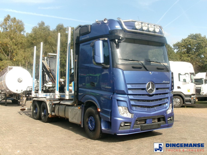 Mercedes-Benz Actros 2663 6x4 Euro 6 loglift F96 crane timber truck - Camião grua: foto 2 Mercedes-Benz Actros 2663 6x4 Euro 6 loglift F96 crane timber truck - Camião grua: foto 2