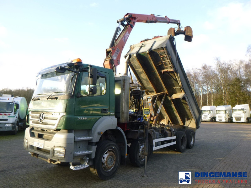 Mercedes-Benz Axor 3236 8x4 RHD tipper + Hiab 1283 DK-2 Duo - Camião grua: foto 1 Mercedes-Benz Axor 3236 8x4 RHD tipper + Hiab 1283 DK-2 Duo - Camião grua: foto 1