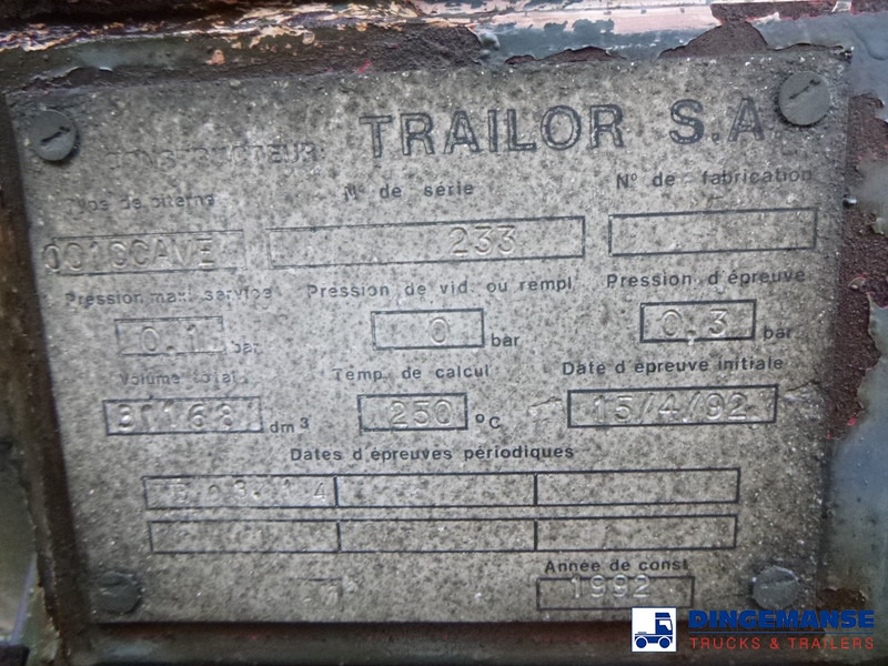 Semirreboque tanque Trailor Heavy oil / bitumen tank steel 31.1 m3 / 1 comp: foto 17