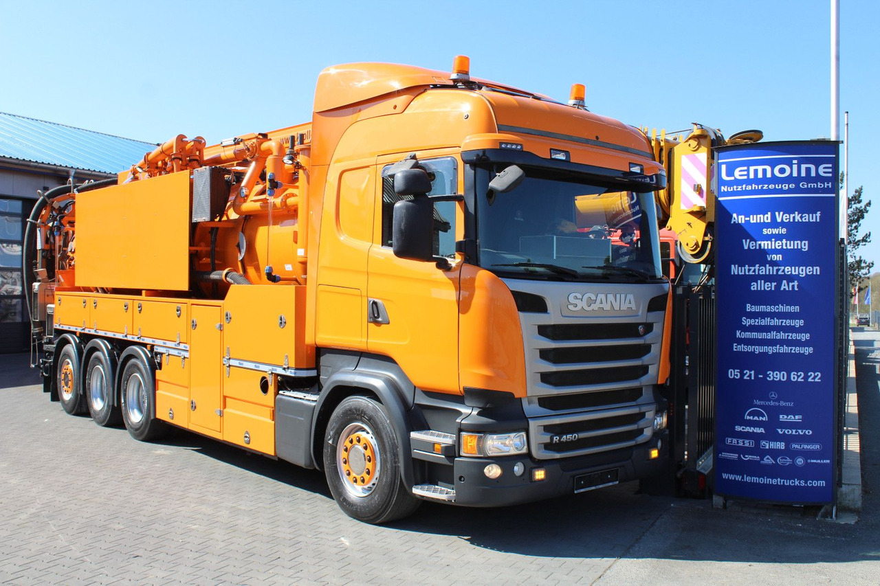 Scania R450 8x4 Kroll 19m³ Wasserrückgewinner Kombi-HD - Caminhão limpa fossa: foto 1 Scania R450 8x4 Kroll 19m³ Wasserrückgewinner Kombi-HD - Caminhão limpa fossa: foto 1