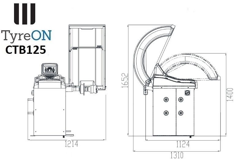 CTB125 wheel balancer, 5 ALU and 2 Steel programs - Auto input Distance + Diameter - 230V - Equipamento para oficina: foto 2 CTB125 wheel balancer, 5 ALU and 2 Steel programs - Auto input Distance + Diameter - 230V - Equipamento para oficina: foto 2