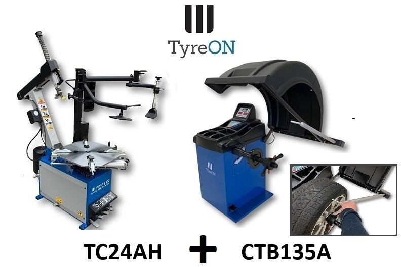TC24AH 230V 1-Speed tyre changer + CTB135A wheel balancer - Equipamento para oficina: foto 1 TC24AH 230V 1-Speed tyre changer + CTB135A wheel balancer - Equipamento para oficina: foto 1