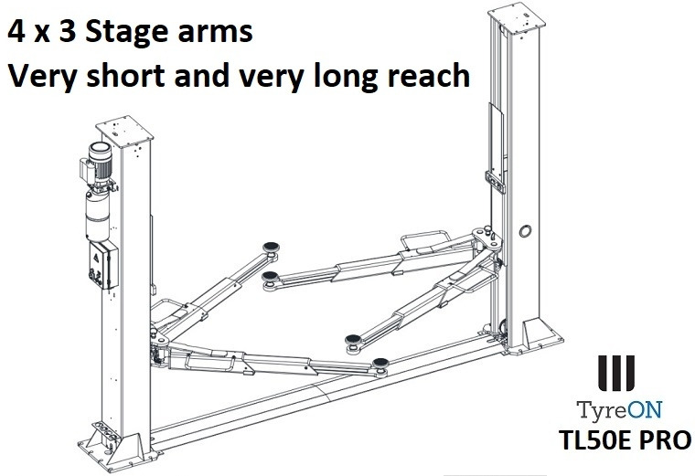 TL50E PRO 2 post lift - fully automatic - Equipamento de armazém: foto 4 TL50E PRO 2 post lift - fully automatic - Equipamento de armazém: foto 4