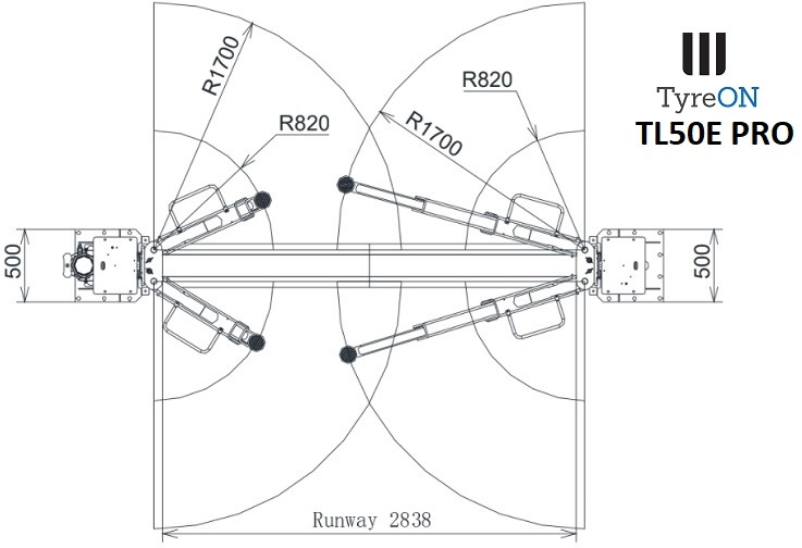 TL50E PRO 2 post lift - fully automatic - Equipamento de armazém: foto 2 TL50E PRO 2 post lift - fully automatic - Equipamento de armazém: foto 2