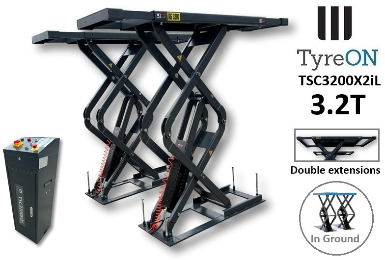 TSC3500X2iL in floor scissor lift - double extensions- Platform length up to 224 cm - also for longer vehicles - Equipamento para oficina: foto 1 TSC3500X2iL in floor scissor lift - double extensions- Platform length up to 224 cm - also for longer vehicles - Equipamento para oficina: foto 1