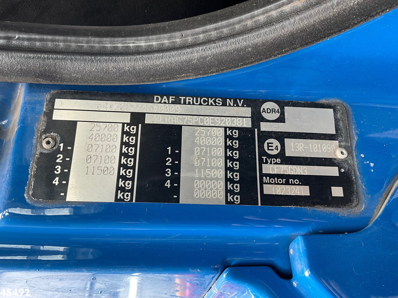 Caminhão de lixo DAF FAG 75 CF 250 Manual Gearbox Geesink/van Schijndel 17 m³: foto 19