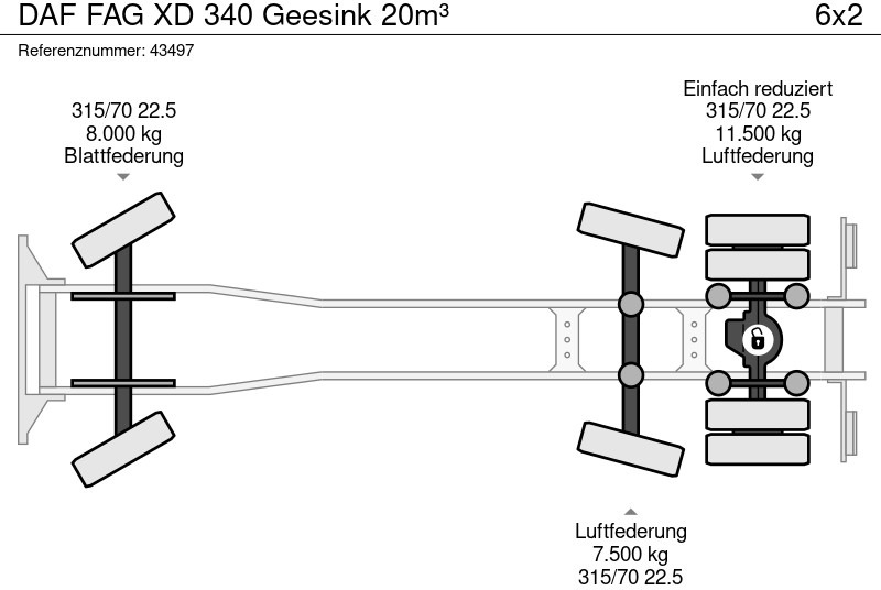 Caminhão de lixo DAF FAG XD 340 Geesink 20m³: foto 18