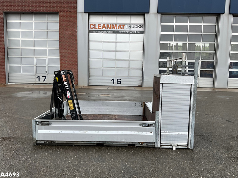 Open laadbak + Hiab 1,3 Tonmeter laadkraan - Contentor ampliroll: foto 1 Open laadbak + Hiab 1,3 Tonmeter laadkraan - Contentor ampliroll: foto 1
