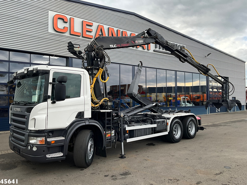 Scania P 380 Terex 14 Tonmeter laadkraan - Camião polibenne, Camião grua: foto 1 Scania P 380 Terex 14 Tonmeter laadkraan - Camião polibenne, Camião grua: foto 1