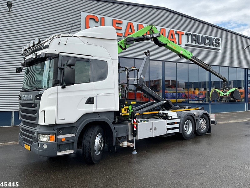 Scania R 440 Euro 6 Retarder Fassi 16 Tonmeter Z-kraan (bouwjaar 2018) - Camião polibenne, Camião grua: foto 1 Scania R 440 Euro 6 Retarder Fassi 16 Tonmeter Z-kraan (bouwjaar 2018) - Camião polibenne, Camião grua: foto 1