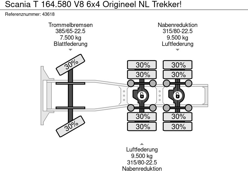 Leasing de Scania T 164.580 V8 6x4 Origineel NL Trekker! Scania T 164.580 V8 6x4 Origineel NL Trekker!: foto 20