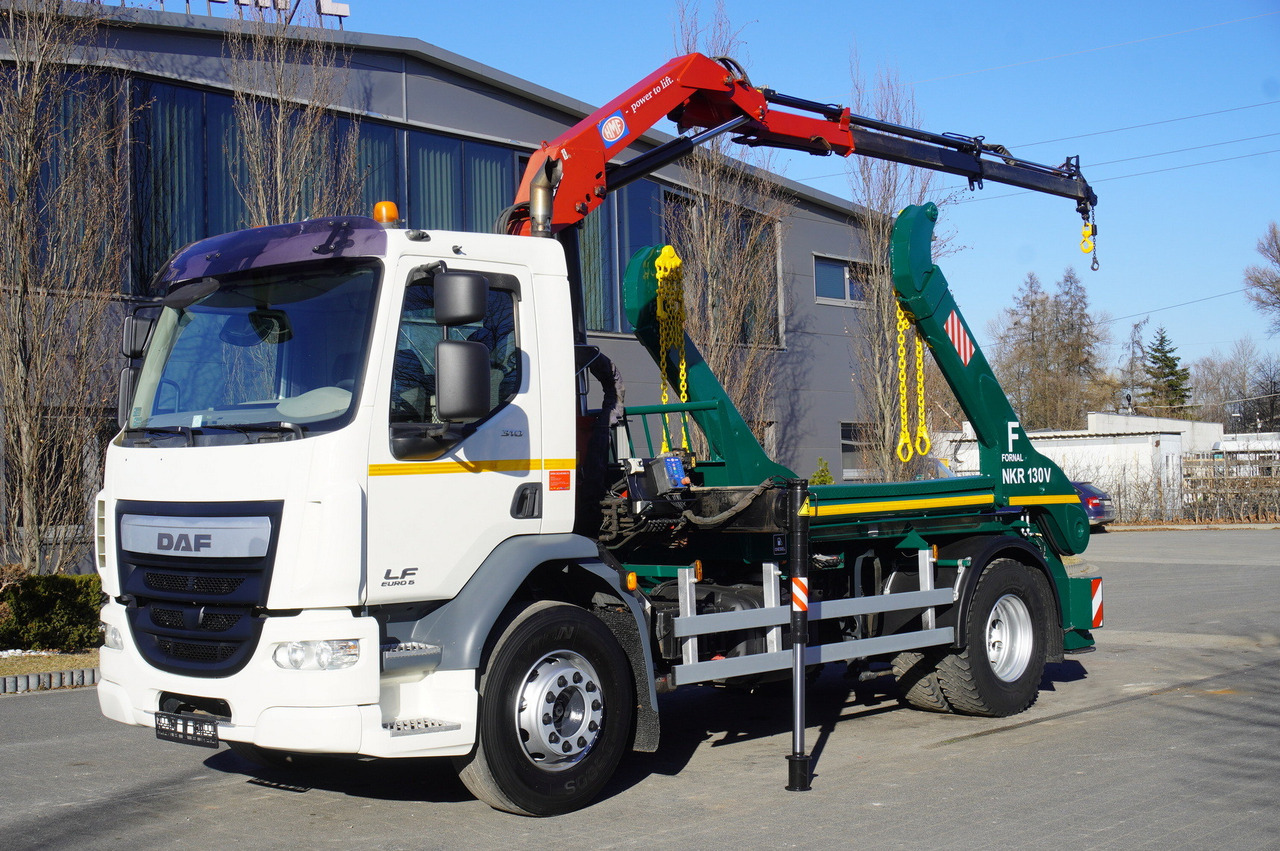 DAF LF 18.310 E6 / Skip loader Fornal NKR 130V / HDS HMF 735 K2 / Manual gearbox - Camião grua: foto 2 DAF LF 18.310 E6 / Skip loader Fornal NKR 130V / HDS HMF 735 K2 / Manual gearbox - Camião grua: foto 2