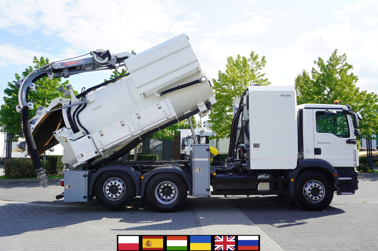 MAN TGM 26.340 E6 / RIVARD sewage cleaner 11.8 m3 / 170 tho. km / steered axle - Caminhão limpa fossa: foto 1 MAN TGM 26.340 E6 / RIVARD sewage cleaner 11.8 m3 / 170 tho. km / steered axle - Caminhão limpa fossa: foto 1
