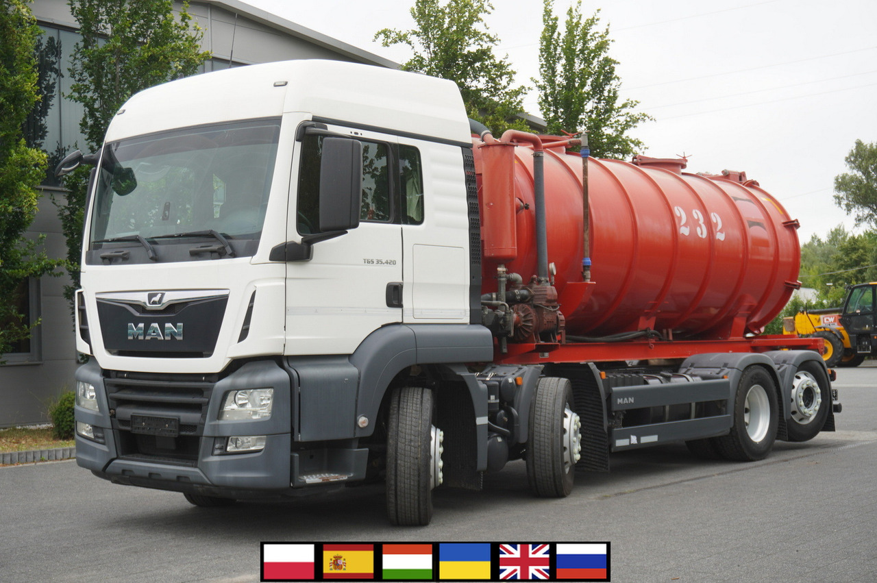 MAN TGS 35.420 8×2 / NEW septic barrel 13000 L / 3 steered axles - Caminhão tanque: foto 1 MAN TGS 35.420 8×2 / NEW septic barrel 13000 L / 3 steered axles - Caminhão tanque: foto 1