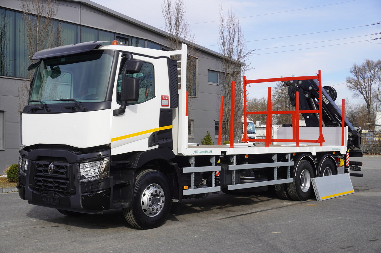 RENAULT C430 / HIAB 244 EP-5 HIDUO crane 8400 kg 15 m / Platform with stanchions - Camião grua: foto 4 RENAULT C430 / HIAB 244 EP-5 HIDUO crane 8400 kg 15 m / Platform with stanchions - Camião grua: foto 4