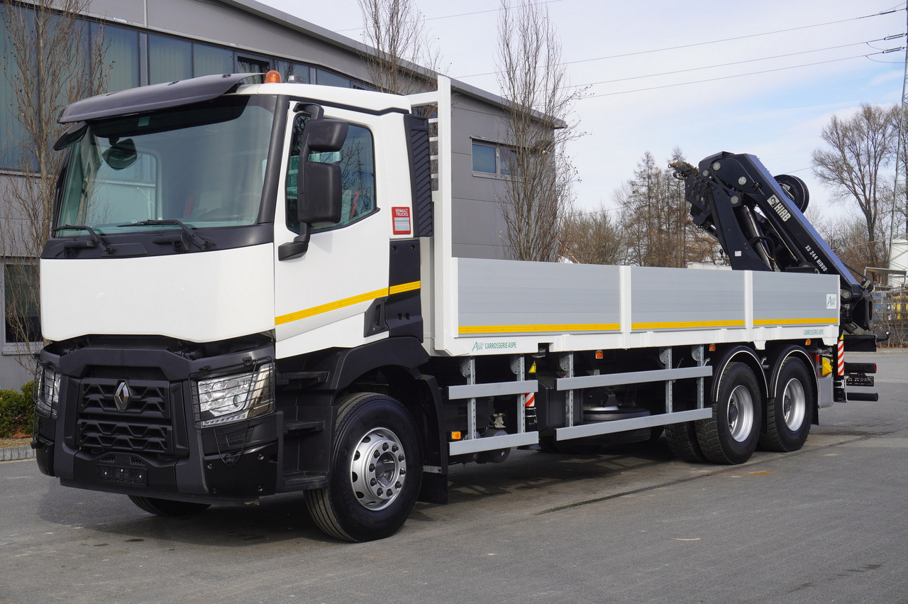 RENAULT C430 / HIAB 244 EP-5 HIDUO crane 8400 kg 15 m / Platform with stanchions - Reboque florestal: foto 3 RENAULT C430 / HIAB 244 EP-5 HIDUO crane 8400 kg 15 m / Platform with stanchions - Reboque florestal: foto 3