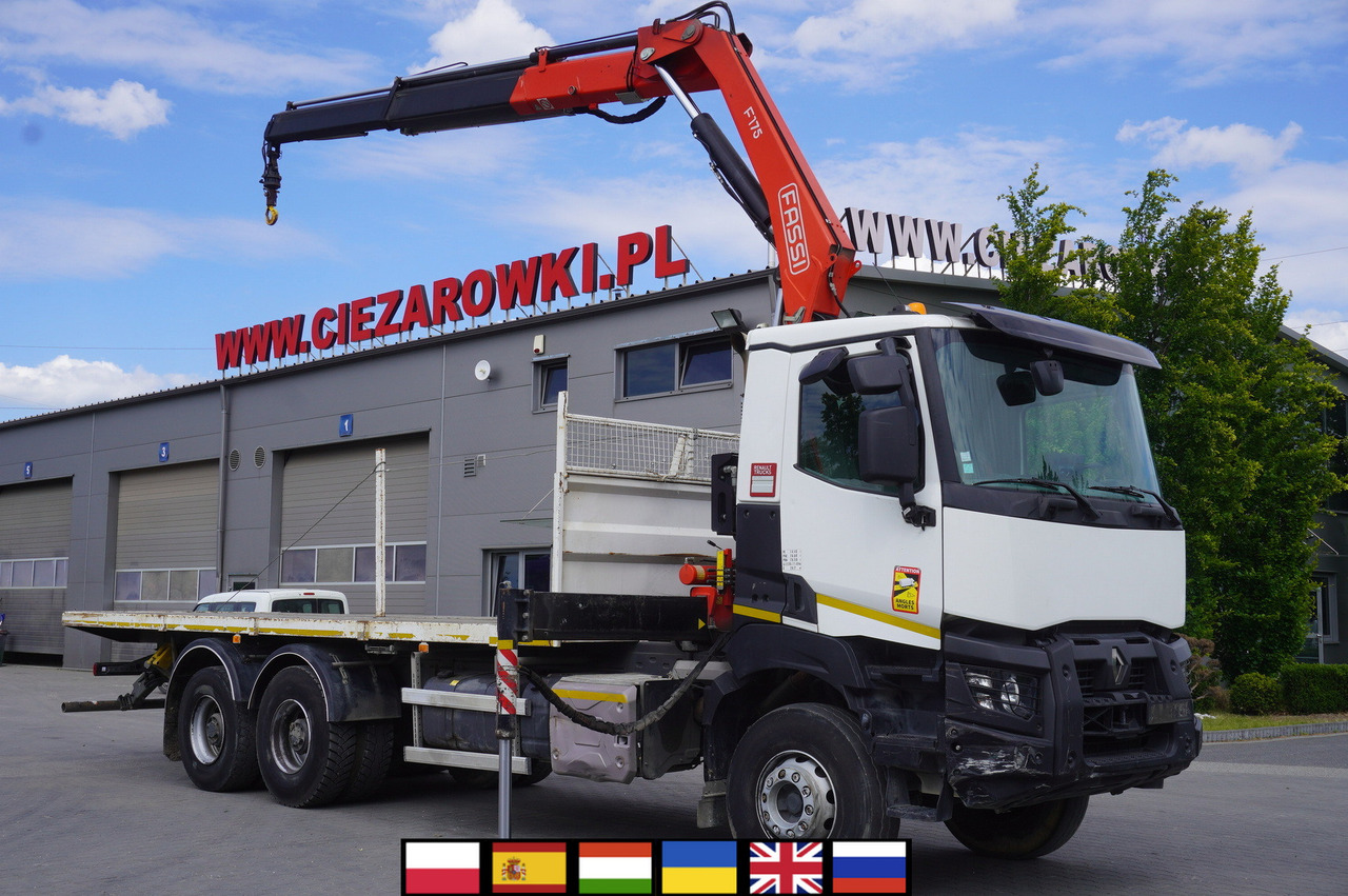 RENAULT K380 6x4 / FASSI F175 crane 7.85 t / 120 thousand km! - Camião de caixa aberta/ Plataforma, Camião grua: foto 3 RENAULT K380 6x4 / FASSI F175 crane 7.85 t / 120 thousand km! - Camião de caixa aberta/ Plataforma, Camião grua: foto 3