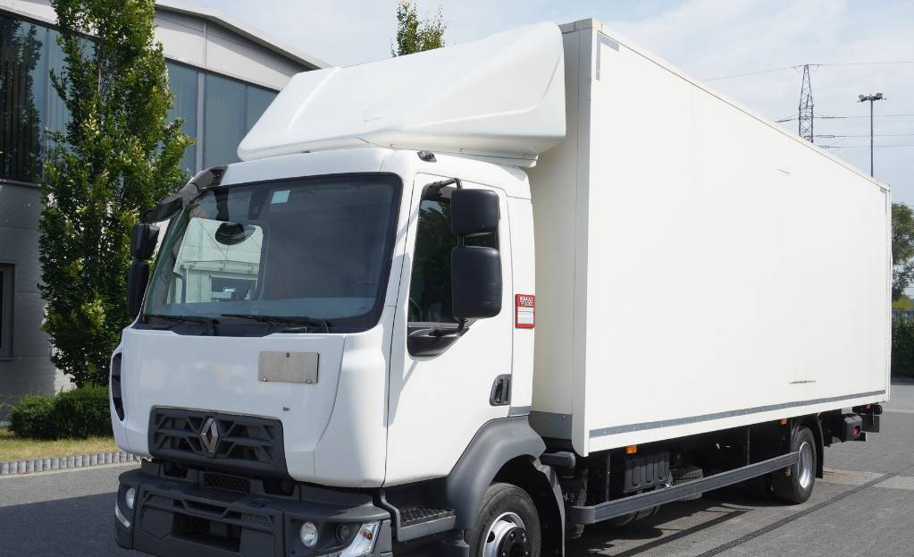 RENAULT Renault D12 E6 / Container 18 pallets / tail lift - Camião furgão: foto 1 RENAULT Renault D12 E6 / Container 18 pallets / tail lift - Camião furgão: foto 1