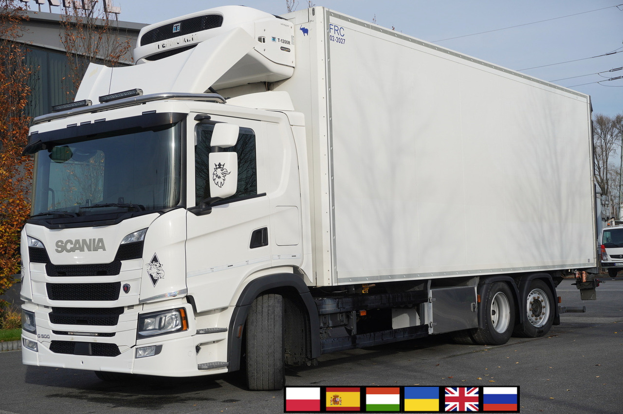 SCANIA G500 6x2 / Schmitz Refrigerator 19 EPAL Multitemperatura / Thermoking T1200R / Steering axle / 280 cm height - Camião frigorífico: foto 1 SCANIA G500 6x2 / Schmitz Refrigerator 19 EPAL Multitemperatura / Thermoking T1200R / Steering axle / 280 cm height - Camião frigorífico: foto 1