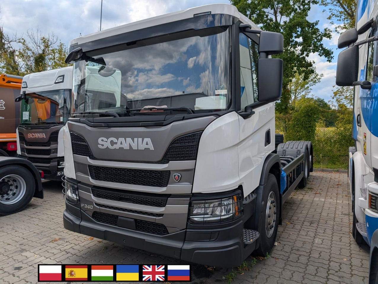 SCANIA P 340 B6x2*4NA / chassis frame / steering axle / CNG - Camião chassi: foto 1 SCANIA P 340 B6x2*4NA / chassis frame / steering axle / CNG - Camião chassi: foto 1