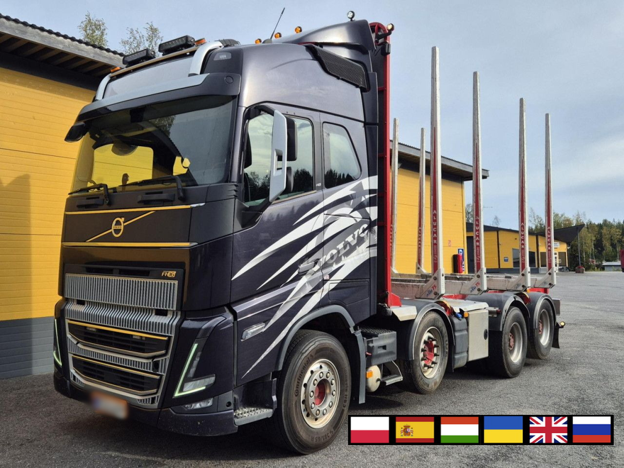 VOLVO FH 750 8x4 / 2 lifted axles / timber truck - Camião grua: foto 1 VOLVO FH 750 8x4 / 2 lifted axles / timber truck - Camião grua: foto 1