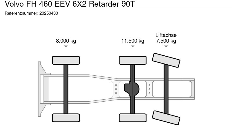 Volvo FH 460 EEV 6X2 Retarder 90T - Tractor: foto 2 Volvo FH 460 EEV 6X2 Retarder 90T - Tractor: foto 2