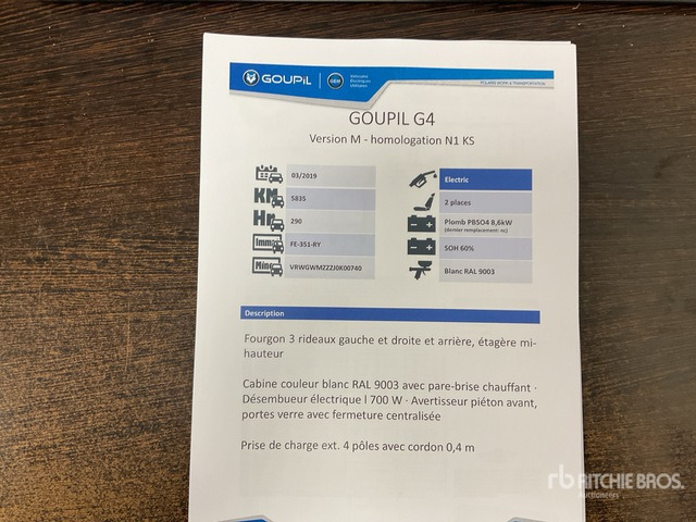 2019 Goupil G4M Electric Utility Vehicle - Veículo municipal/ Especial: foto 3 2019 Goupil G4M Electric Utility Vehicle - Veículo municipal/ Especial: foto 3