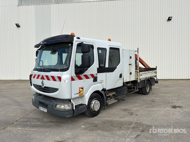 2008 Renault Midlum 220DXi 2008 Palfinger PK2700A on 4x2 C ... Flatbed Truck with Crane - Camião de caixa aberta/ Plataforma, Camião grua: foto 1 2008 Renault Midlum 220DXi 2008 Palfinger PK2700A on 4x2 C ... Flatbed Truck with Crane - Camião de caixa aberta/ Plataforma, Camião grua: foto 1