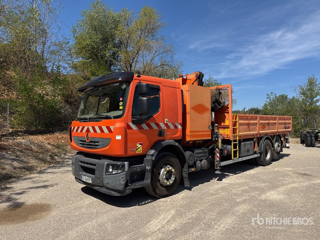 2012 Renault Premium 380DXi Fassi F155A.0.23 6000 kg Articu ... Flatbed Truck with Crane - Camião de caixa aberta/ Plataforma, Camião grua: foto 1 2012 Renault Premium 380DXi Fassi F155A.0.23 6000 kg Articu ... Flatbed Truck with Crane - Camião de caixa aberta/ Plataforma, Camião grua: foto 1