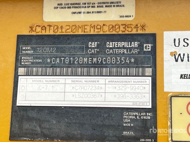 2019 Cat 120M VHP Plus Motor Grader - Triturador de martelos/ Destroçador: foto 1 2019 Cat 120M VHP Plus Motor Grader - Triturador de martelos/ Destroçador: foto 1