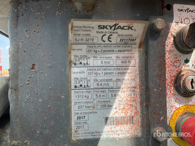 2017 Skyjack SJlll-3219 Scissor Lift - Plataforma de Tijera/ Plataforma de tesoura: foto 2 2017 Skyjack SJlll-3219 Scissor Lift - Plataforma de Tijera/ Plataforma de tesoura: foto 2